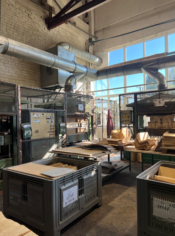 The factory where the Iden dining chair is produced