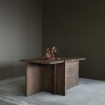 The new Tilje coffee table from ygg&lyng in smoked oiled.