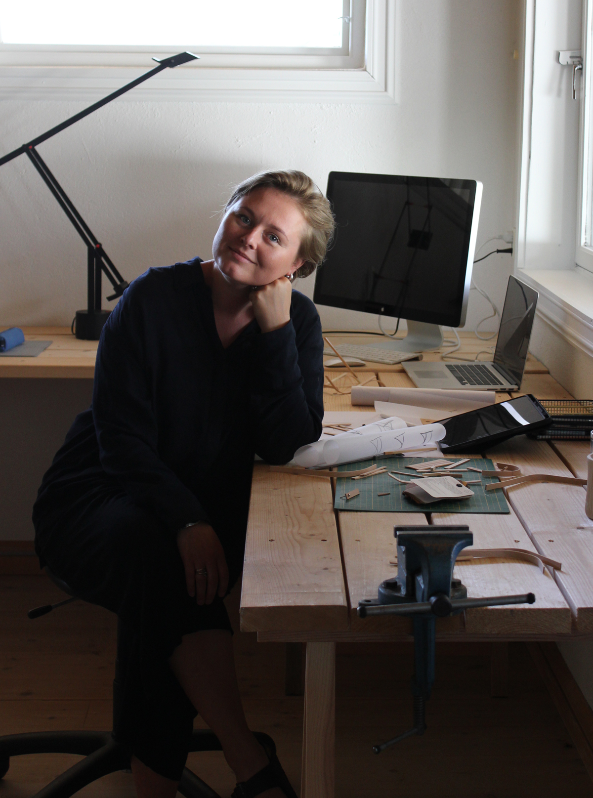 Vilde Hagelund, the designer of the Iden dining chair